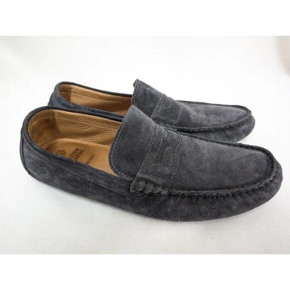 Johnston Murphy Men’s Blue Suede Penny Driving Loafers Shoes Sz 11 Brazil - Picture 4 of 10